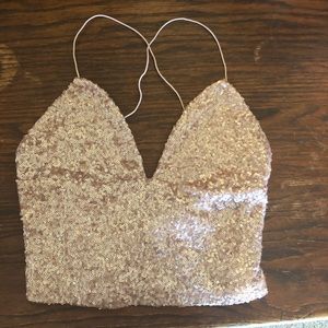 Sequined urban outfitters crop top